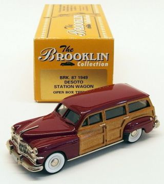 Brooklin Models 1/43 Scale Model Car Brk87 - 1949 Desoto Station Wagon - Maroon