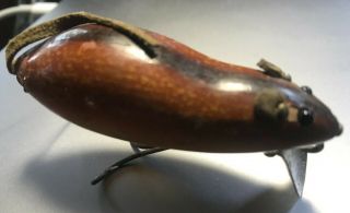 Vintage Rare Heddon Dowagiac Mouse Wood Fishing Lure - - - -