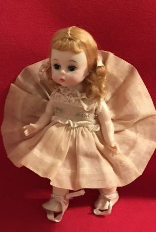 1950s Madame Alexander Wendy Kins Doll With Tagged Dress Fuzzy Bottom Shoes