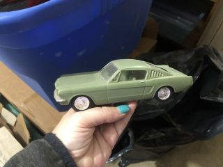 Vintage Ford Mustang Dealer Promo Car Plastic Model 1960s Toy Green