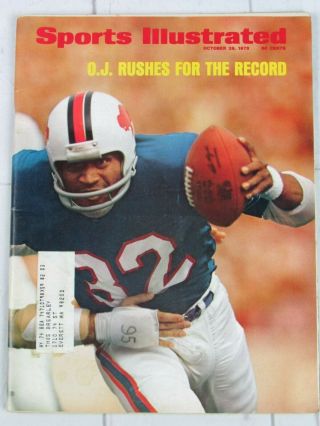 Sports Illustrated 1973 Oct 29 O.  J.  Rushes For The Record