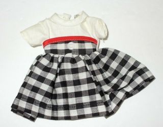 Vintage Ac 8 " Betsy Mccall Doll " Town And Country " Black & White Check Dress