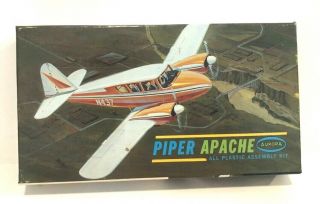 1963 Aurora Piper Apache Plane,  280 - 50,  Unassembled In The Box