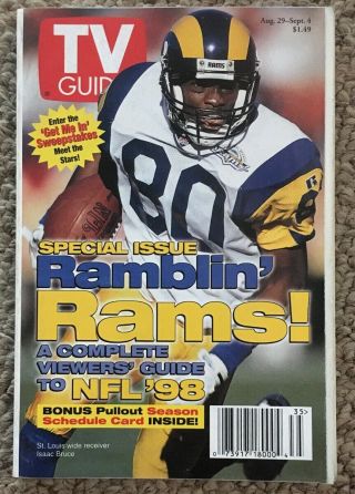 Isaac Bruce - Tv Guide 1998 - St Louis Rams