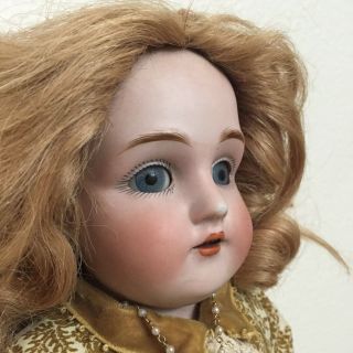 Antique German Kestner Doll 154 Dep Bisque Head Leather Body Sleep Eyes 18 "
