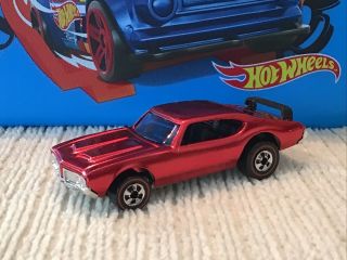 Hot Wheels Redlines 1969 Olds 442 Red with black interior 2