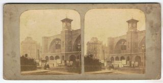 Stereoview - No 63 Great Northern Railway Station Kings Cross,  London
