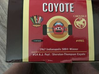 1/18 Carousel 1 1967 Coyote 14 A.  J.  Foyt Indy 500 Winner - No - Reserve