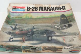 Monogram B - 26 Marauder 1/48 Model Airplane Kit Vintage 1978 Wwii Us Bomber