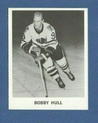 1965 - 66 Coca - Cola Nhl Hockey B&w: Bobby Hull,  Chicago Black Hawks