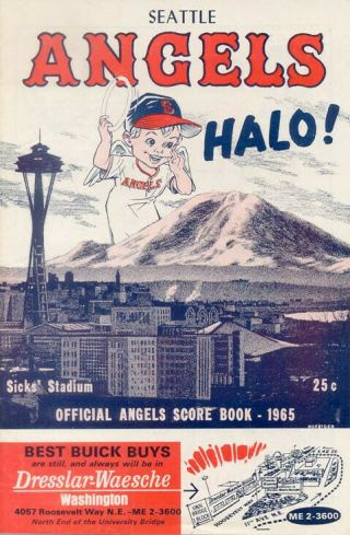 1965 Seattle Rainiers Pacific Coast League Scorecard Vs Hawaii