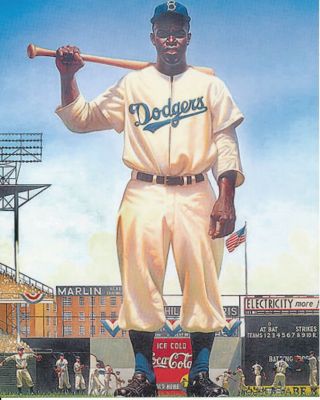 Jackie Robinson 8x10 Art Print Brooklyn Dodgers 6 W.  S 1947 R.  O.  Y 1949 Mvp