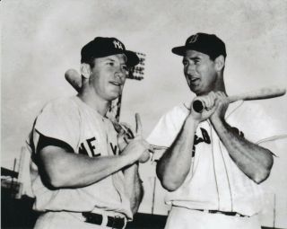 Mickey Mantle Yankees And Ted Williams Red Sox 8x10 Photo