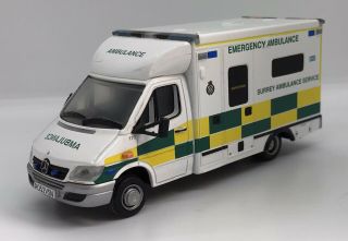 Fire Brigade Model 01 - 02 - Mercedes Benz Sprinter Ambulance - Surrey,  Ltd Edt