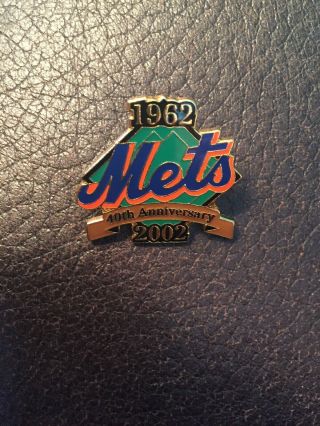 2002 York Mets 40th Anniversary Mlb Baseball Lapel Hat Pin