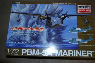 1/72 Minicraft Martin Pbm - 5a Mariner U.  S.  Navy Amphibian Flying Boat N.  I.  O.  B.
