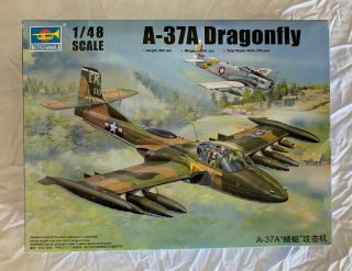 1/48 Trumpeter A - 37a Dragonfly,  Open Box Contents,  Bonus.