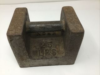 Vintage Antique 25 Lbs Kron Cast Iron Calibration Weight