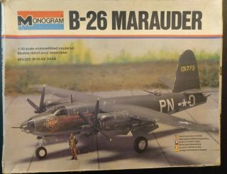 B - 26 Marauder 1/48 Scale 1978 Monogram Model Kit 5501