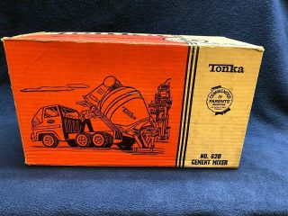 1968 Tonka Toys 620 Cement Mixer & Box Complete 2