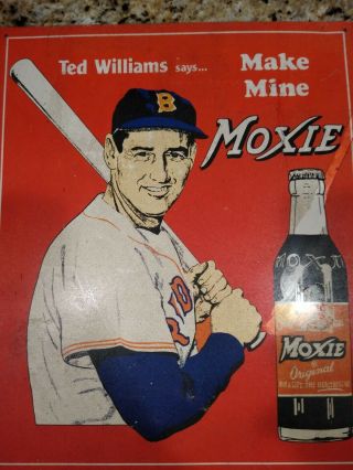 Boston Red Sox Ted Williams Tin Metal Sign : Make Mine Moxie