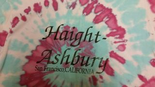 Rare Vintage 90 ' s Haight - Ashbury San Francisco Tie - Dye T - Shirt - XL 20 