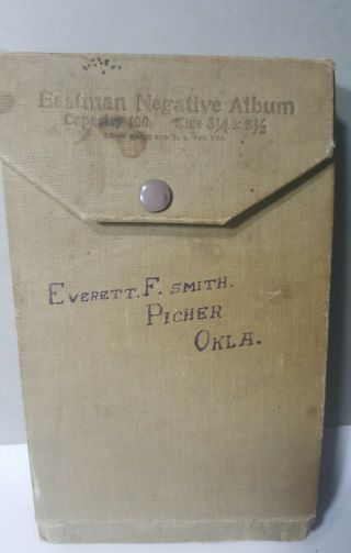 Old Antique Eastman Kodak Negative Album 65 Negatives Late 1800 