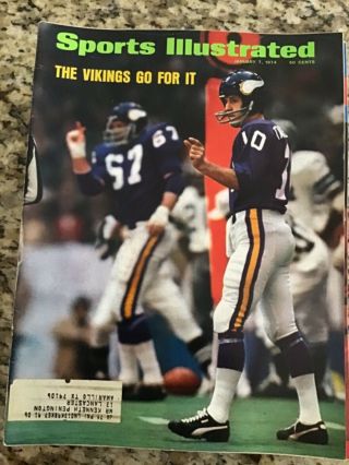 January 7 1974 Fran Tarkenton Minnesota Vikings Football Sports Illustrated Hof