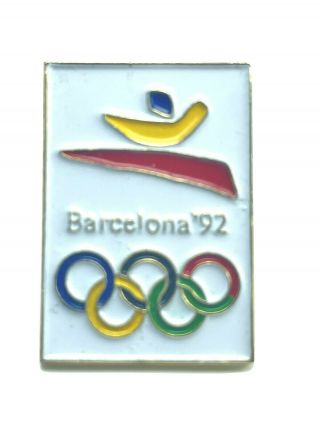 1992 Barcelona Olympics Spain White Collectible Lapel Pin
