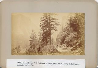 1880s Photo By George Fiske - Yosemite Bridal Veil Fall From Madera Road 406