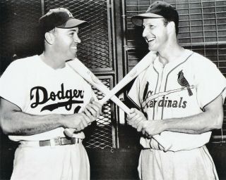 Stan Musial Cardinals And Duke Snider Dodgers 8x10 Photo 1956 All Star Game