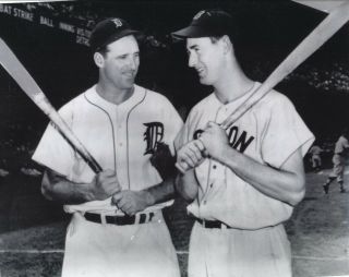 Ted Williams Red Sox And Hank Greenberg Tigers 8x10 Photo 1940 All Star Game