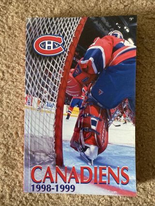 1998 - 99 Montreal Canadiens Nhl Hockey Media Guide Record Book
