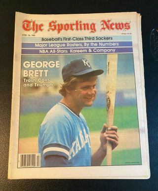 April 26,  1980 /the Sporting News / George Brett / Royals / Trash Cans & Triumph