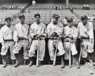 Lou Gehrig,  Tony Lazzeri,  Joe Sewell,  Frank Crosetti,  Myril Hoag 8x10 Photo Yankees