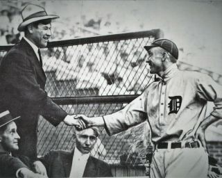 Ty Cobb 8x10 Photo Detroit Tigers With Jim Thorpe