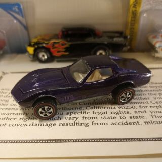 Vintage Hot Wheels Redline Custom Corvette In Purple