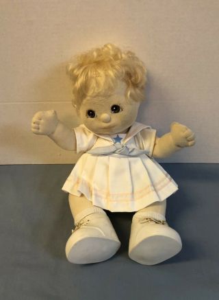 Vintage 1985 Mattel My Child Doll Blonde Hair Brown Eyes Jointed Arms And Legs