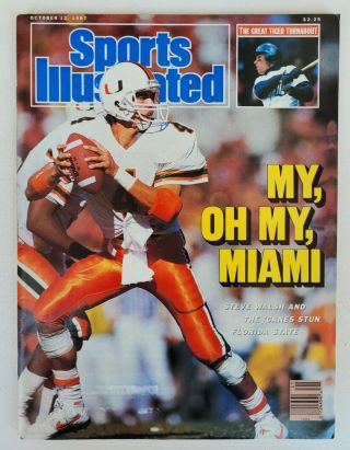 1987 Sports Illustrated Miami Hurricanes Steve Walsh Detroit Tigers No Label Ex
