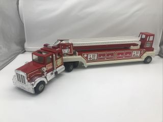 Vintage 1980s Pressed Steel Tonka Hook And Ladder Fire Truck Made In Usa