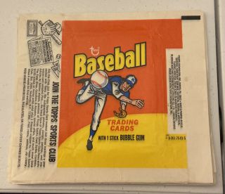 1975 Topps Baseball Empty Wax Pack Wrappers