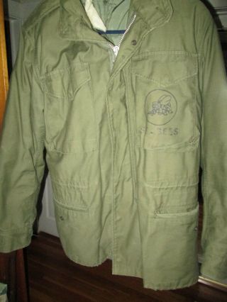 Vintage Seabees Military Field Jacket Size Small Chest Size 33 "