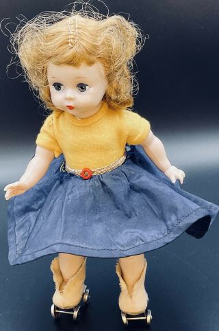 426 1955 Wendy Goes Roller Skating Yellow Madame Alexander Kins 8” Doll
