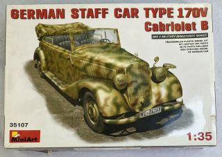 Miniart 1/35 Scale German Staff Car Type 170v Cabriolet B