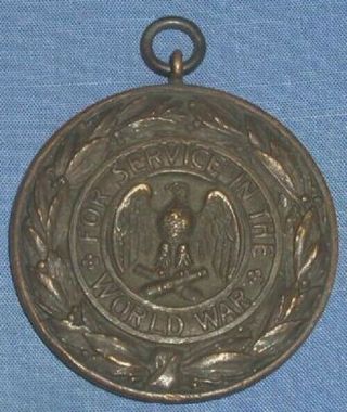 Rare Antique Tiffany & Co.  Wwi Oyster Bay Long Island Ny Bronze Service Medal