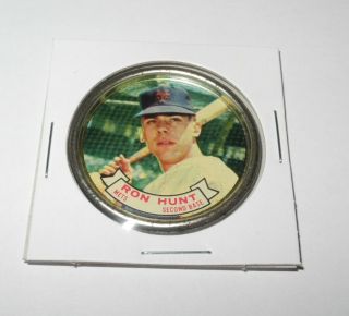 1964 Topps Baseball Coin Pin 89 Ron Hunt York Mets