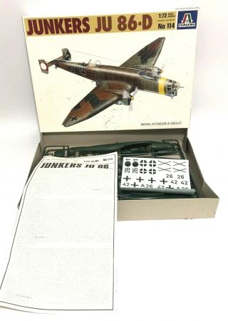 Revell Italaerei 1:72 Scale Model Kit Junkers Ju 86 D1 Airplane Plastic No.  114