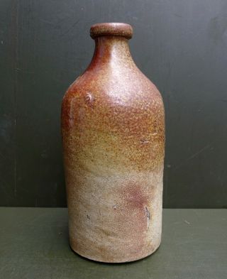 Antique German stoneware bottle with a Tiger glaze,  18th 19th century 2