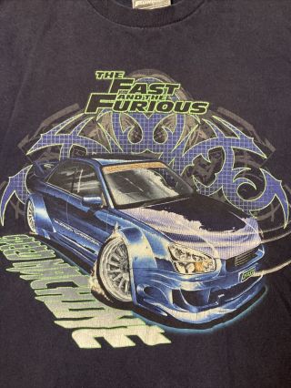 Vintage The Fast And The Furious T Shirt Movie Tee Promo Small Street Machine