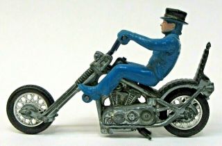 Hot Wheels Rrrumblers MEAN MACHINE black with blue driver Motorcycle diecast n1 2
